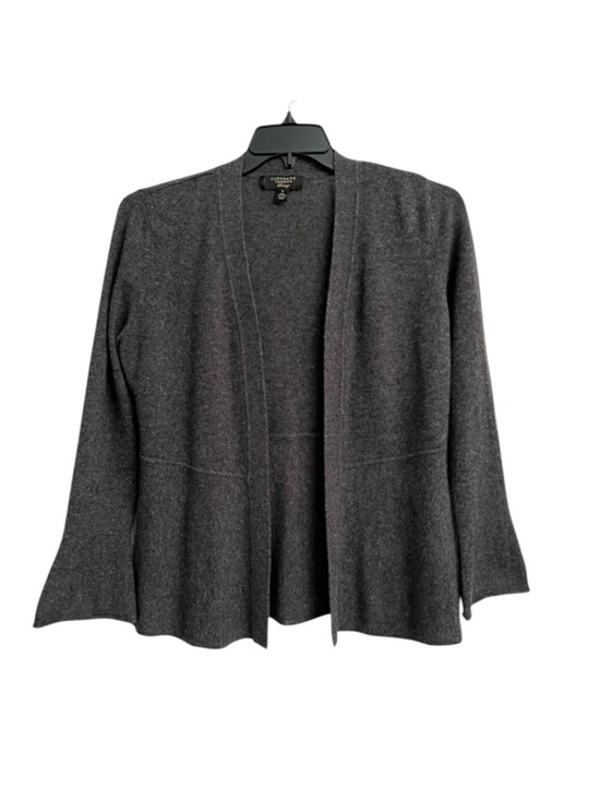 Charter Club Sweaters - Cashmere Cardigan Dark Heather Gray Sweater Flared Bell Sleeves Women’s Small